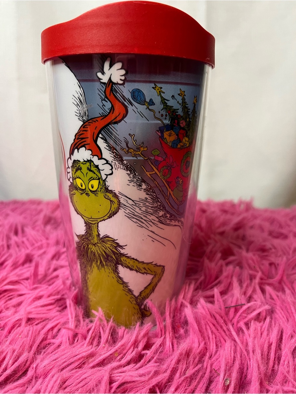 tervis Grinch Holiday Travel Tumbler with Red Lid